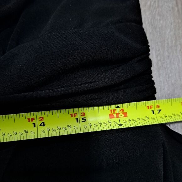 Vintage Betsy & Adam 90's Y2K Halter Neck Ruffle Goth Knee Length Dress S 14W - Picture 8 of 17